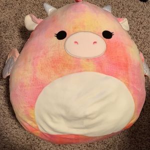 Pink marble dragon squismallow